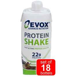 EVOX PROTEIN SHAKE RTD  CHOCOLATE 330ML - (CASE X18).