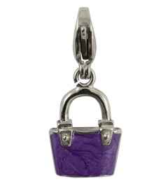 Bad Girl Shopper Bag Charm - Purple.