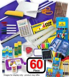 Senior Prep Stationery -Grade 6 â€“ 60 Pieces.