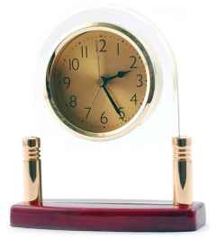 Wood & Perspex Desk Clock.